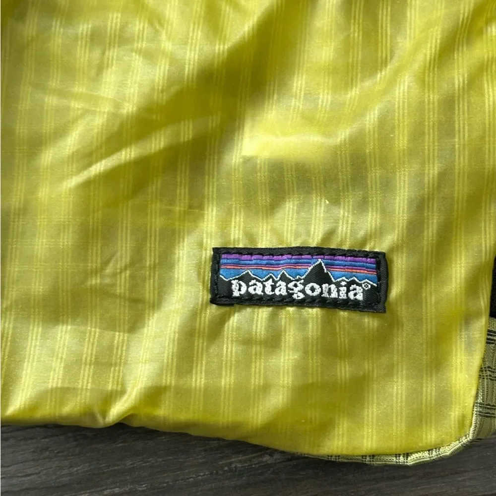 Y2K Vtg Patagonia Lime Green Packable Courier Bag Purse Convertible Tote Strap